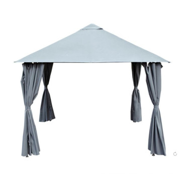 Grey Steel Garden Gazebo Canopy Shelter